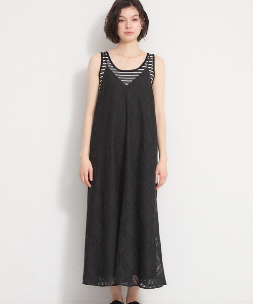 THE SHOP TK （ザ ショップ ティーケー ）の「ほんのり品の良い甘さ レースキャミワンピース（ワンピース・レディース・ブラック/オフホワイト・99）」の11枚目の写真
