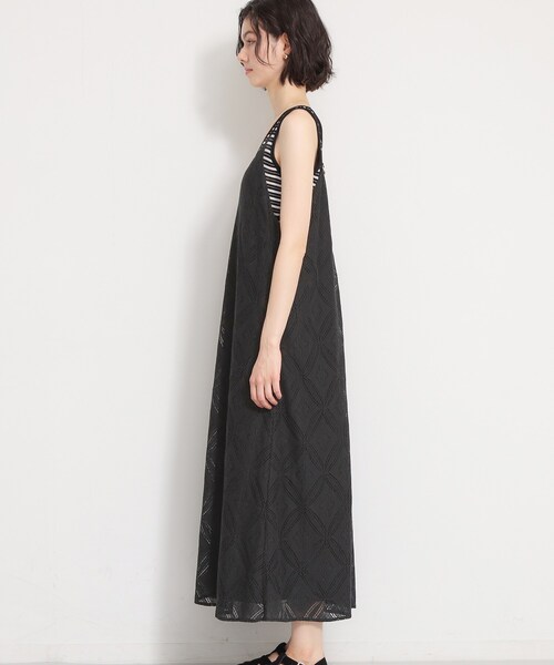 THE SHOP TK （ザ ショップ ティーケー ）の「ほんのり品の良い甘さ レースキャミワンピース（ワンピース・レディース・ブラック/オフホワイト・99）」の12枚目の写真