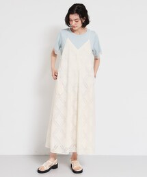ほんのり品の良い甘さ レースキャミワンピース