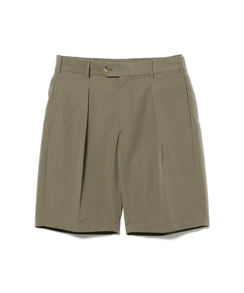 BEAMS F(ビームスエフ)の「ウェザークロス 1プリーツ イージーショーツ(その他パンツ・メンズ・ブラック/オリーブ・L/XL/S/M)」の1枚目の写真