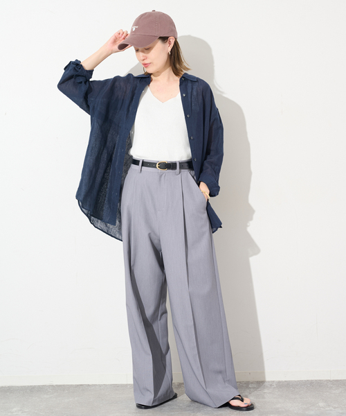 SLOBE IENA(スローブイエナ)の「リブニットタンク(タンクトップ・レディース・グリーン/ブラウン/ホワイト/ブラック・FREE)」の22枚目の写真