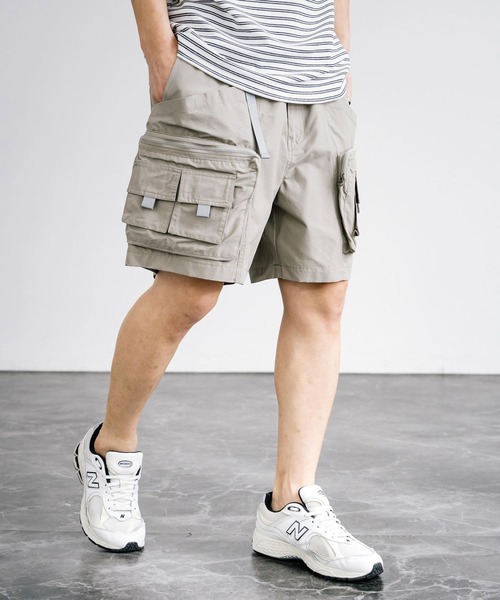 Audience(オーディエンス)の「Audience 60/40クロス ストレージツールポケットワイドカーゴショートパンツ AUD3671(カーゴパンツ・メンズ・オリーブ/チャコール/グレー/ブラック・M/L)」の20枚目の写真