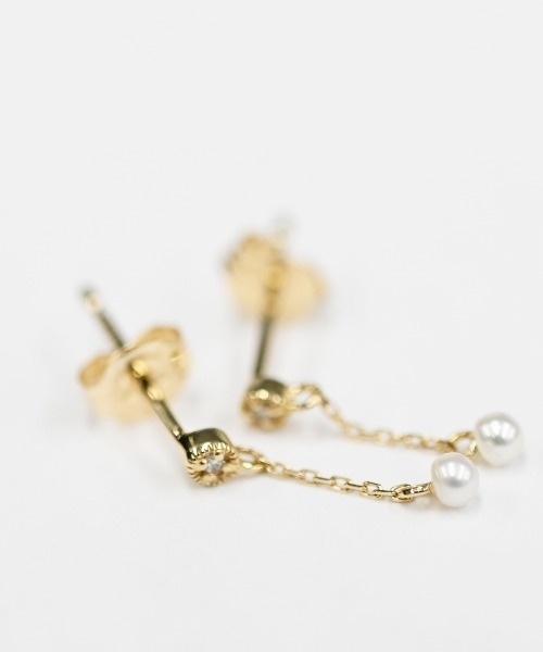 sowi(ソーイ)の「K10YG ダイヤモンド×シードパールピアス(ピアス(両耳用)・レディース・ゴールド・フリ-)」の7枚目の写真