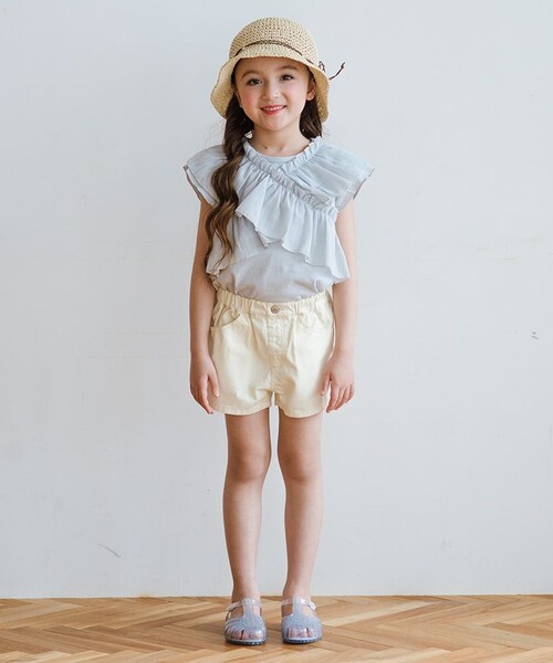 BRANSHES(ブランシェス)の「バックリボンショートパンツ(その他パンツ・キッズ・アイボリー/ブルー・110/140/100/90/130/120/150)」の3枚目の写真