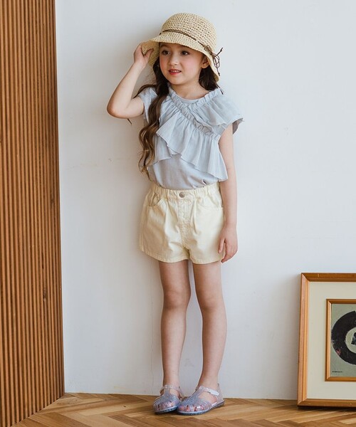BRANSHES(ブランシェス)の「バックリボンショートパンツ(その他パンツ・キッズ・アイボリー/ブルー・110/140/100/90/130/120/150)」の4枚目の写真