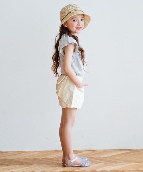 BRANSHES(ブランシェス)の「バックリボンショートパンツ(その他パンツ・キッズ・アイボリー/ブルー・110/140/100/90/130/120/150)」の5枚目の写真