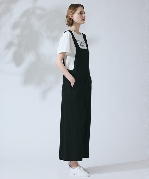 LA MARINE FRANCAISE（マリン フランセーズ）の「レーヨン麻混サロペット（サロペット/オーバーオール・レディース・カーキ/ブラック・FREE）」の3枚目の写真