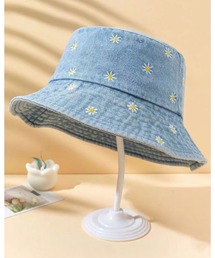 CHEER（チアー）の「小花刺繍入りデニムバケツハット（ハット）」