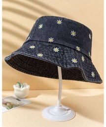 CHEER（チアー）の「小花刺繍入りデニムバケツハット（ハット）」