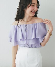 La boutique BonBon | 【差がつく上品見え】ケープ風ノースリブラウス(シャツ/ブラウス)