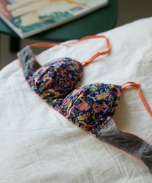 une nana cool（ウンナナクール）の「MADE WITH LIBERTY FABRIC 【綿混】三角ノンワイヤーブラ（ブラジャー）」