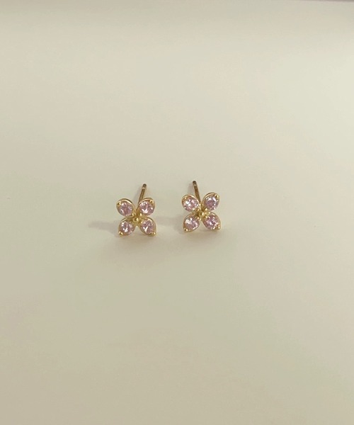 Girly Doll(ガーリードール)の「フラワーモチーフピアス(ピアス(両耳用)・レディース・シルバー/ゴールド・F)」の4枚目の写真