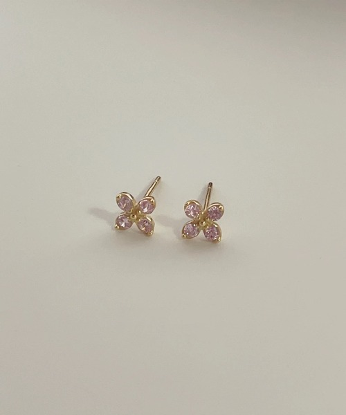 Girly Doll(ガーリードール)の「フラワーモチーフピアス(ピアス(両耳用)・レディース・シルバー/ゴールド・F)」の5枚目の写真