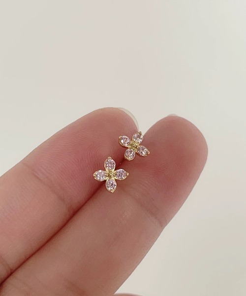 Girly Doll(ガーリードール)の「フラワーモチーフピアス(ピアス(両耳用)・レディース・シルバー/ゴールド・F)」の8枚目の写真