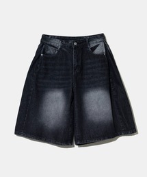 CUBE SUGAR | CUBE SUGAR/キューブシュガー　デニムサイドタック ワイドハーフパンツ(その他パンツ)