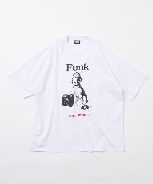 FREAK'S STORE(フリークスストア)の「限定展開 diskunion×FREAK'S STORE 別注 ビーグル ビッグシルエット プリント クルーネック Tシャツ(Tシャツ/カットソー・メンズ・ブラック/ブラウン/ホワイト・MEDIUM/SMALL/LARGE)」の4枚目の写真