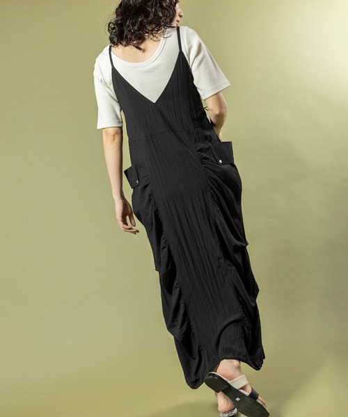 OSMOSIS（オズモーシス）の「2WAYギャザーワンピース（ワンピース・レディース・ベージュ/ブラック/カーキ・ONE SIZE）」の10枚目の写真
