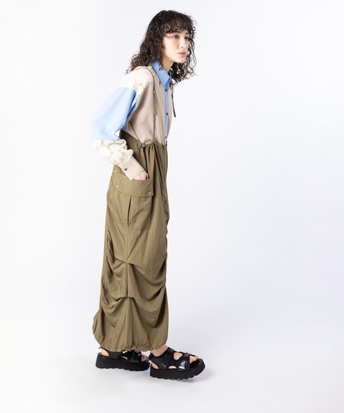 OSMOSIS（オズモーシス）の「2WAYギャザーワンピース（ワンピース・レディース・ベージュ/ブラック/カーキ・ONE SIZE）」の15枚目の写真