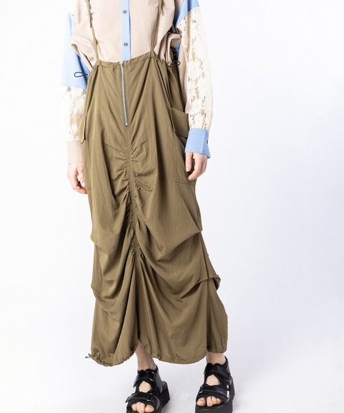 OSMOSIS（オズモーシス）の「2WAYギャザーワンピース（ワンピース・レディース・ベージュ/ブラック/カーキ・ONE SIZE）」の18枚目の写真