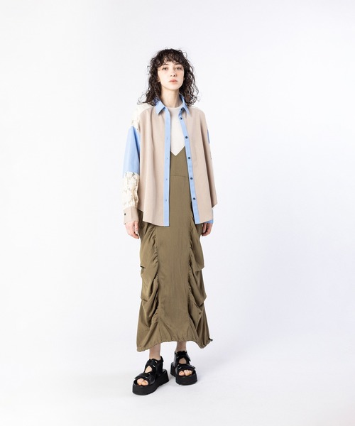 OSMOSIS（オズモーシス）の「2WAYギャザーワンピース（ワンピース・レディース・ベージュ/ブラック/カーキ・ONE SIZE）」の19枚目の写真