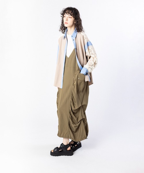 OSMOSIS（オズモーシス）の「2WAYギャザーワンピース（ワンピース・レディース・ベージュ/ブラック/カーキ・ONE SIZE）」の20枚目の写真