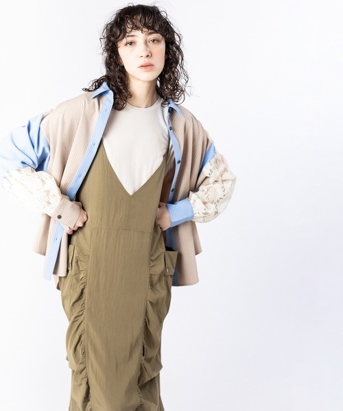 OSMOSIS（オズモーシス）の「2WAYギャザーワンピース（ワンピース・レディース・ベージュ/ブラック/カーキ・ONE SIZE）」の21枚目の写真