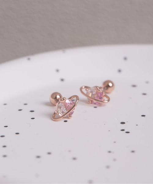 Peony(ピオニー)の「【Peony/ピオニー】コスモモチーフ ストーンピアス【アレルギー対応】(ピアス(両耳用)・レディース・ピンクゴールド/ゴールド/シルバー・FREE)」の7枚目の写真