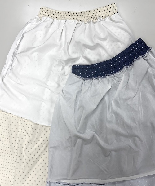 core core(コアコア)の「ドット柄スカート(スカート・レディース・ネイビー/オフホワイト・S/M/L)」の15枚目の写真