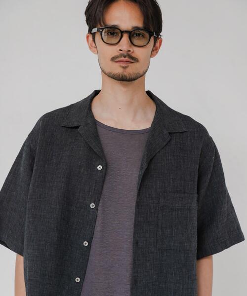 URBAN RESEARCH(アーバンリサーチ)の「LINEN CHAMBRAY O/C SHIRTS(シャツ/ブラウス・メンズ・ブラック/カーキ/ネイビー・MEDIUM/LARGE)」の4枚目の写真