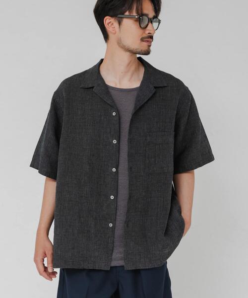 URBAN RESEARCH(アーバンリサーチ)の「LINEN CHAMBRAY O/C SHIRTS(シャツ/ブラウス・メンズ・ブラック/カーキ/ネイビー・MEDIUM/LARGE)」の5枚目の写真