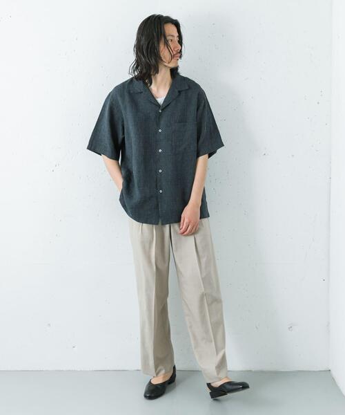 URBAN RESEARCH(アーバンリサーチ)の「LINEN CHAMBRAY O/C SHIRTS(シャツ/ブラウス・メンズ・ブラック/カーキ/ネイビー・MEDIUM/LARGE)」の11枚目の写真