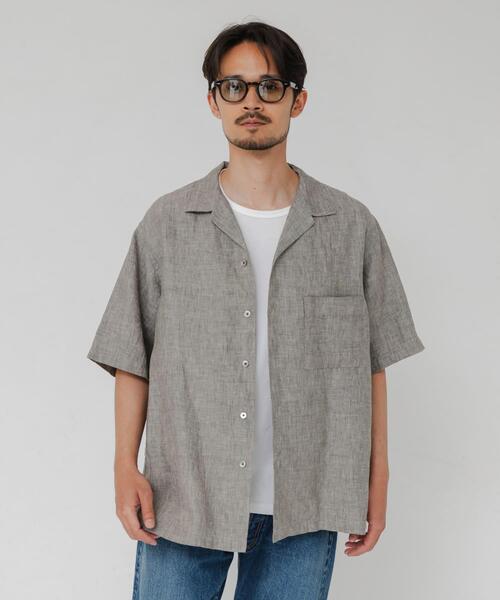 URBAN RESEARCH(アーバンリサーチ)の「LINEN CHAMBRAY O/C SHIRTS(シャツ/ブラウス・メンズ・ブラック/カーキ/ネイビー・MEDIUM/LARGE)」の14枚目の写真