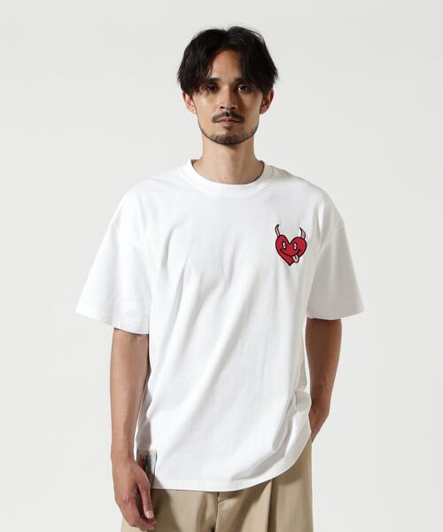 maxsix（マックスシックス）の「maxsix (マックスシックス) SINGLE HEART S/S TEE（Tシャツ/カットソー・メンズ・ブラック/ホワイト・M/S/L）」の2枚目の写真