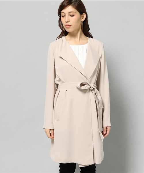 22 OCTOBRE（ヴァンドゥ－オクトーブル）の「ノーカラートレンチコート（ノーカラージャケット・レディース・アイボリー/ベージュ・40/38）」の16枚目の写真