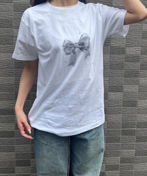 シンプルリボンデザイン半袖Tシャツ