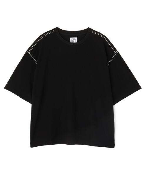 BEAVER（ビーバー）の「B omnivore/ビーオムニボー　STITCH TEE ステッチTシャツ（Tシャツ/カットソー・メンズ・ホワイト/ブラック/ネイビー・XL/L/M）」の2枚目の写真