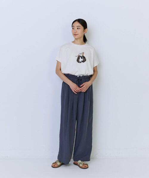 ADIEU TRISTESSE（アデュートリステス）の「【6月お気に入り登録ブランド内2位】杉本さなえさん コラボフレンチスリーブTシャツ（Tシャツ/カットソー・レディース・ピンク/グレー/アイボリー・FREE）」の21枚目の写真