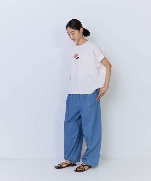ADIEU TRISTESSE(アデュートリステス)の「杉本さなえさん コラボフレンチスリーブTシャツ(Tシャツ/カットソー・レディース・ピンク/グレー/アイボリー・FREE)」の21枚目の写真