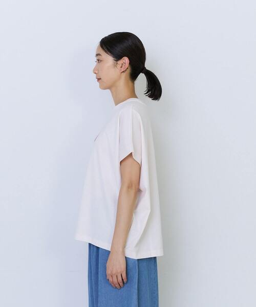 ADIEU TRISTESSE（アデュートリステス）の「【6月お気に入り登録ブランド内2位】杉本さなえさん コラボフレンチスリーブTシャツ（Tシャツ/カットソー・レディース・ピンク/グレー/アイボリー・FREE）」の5枚目の写真