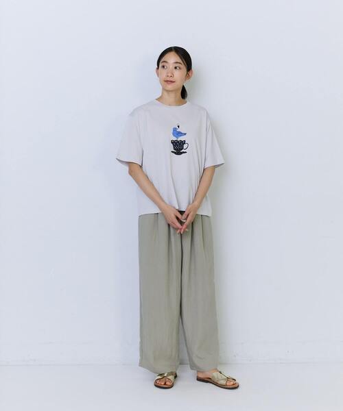 ADIEU TRISTESSE（アデュートリステス）の「【6月お気に入り登録ブランド内2位】杉本さなえさん コラボフレンチスリーブTシャツ（Tシャツ/カットソー・レディース・ピンク/グレー/アイボリー・FREE）」の7枚目の写真