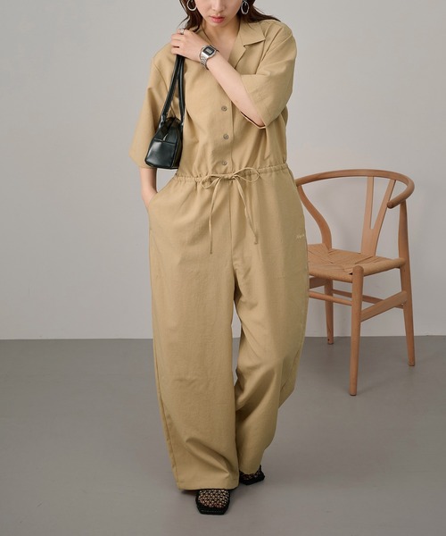 NANGA（ナンガ）の「【NANGA】DotAirR OPEN COLLAR ALL IN ONE NA26S1N047（つなぎ/オールインワン・レディース・ベージュ/ネイビー・S/M/L）」の10枚目の写真