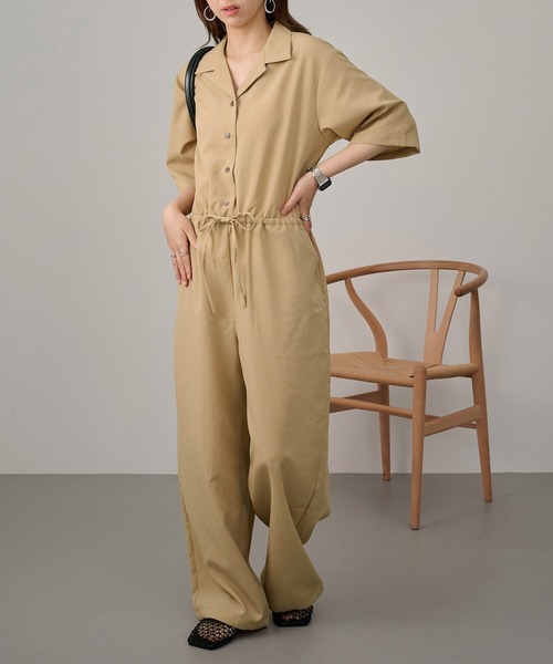 NANGA（ナンガ）の「【NANGA】DotAirR OPEN COLLAR ALL IN ONE NA26S1N047（つなぎ/オールインワン・レディース・ベージュ/ネイビー・S/M/L）」の11枚目の写真