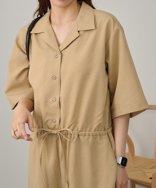 NANGA（ナンガ）の「【NANGA】DotAirR OPEN COLLAR ALL IN ONE NA26S1N047（つなぎ/オールインワン・レディース・ベージュ/ネイビー・S/M/L）」の12枚目の写真