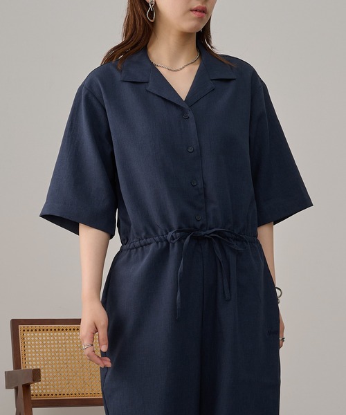 NANGA（ナンガ）の「【NANGA】DotAirR OPEN COLLAR ALL IN ONE NA26S1N047（つなぎ/オールインワン・レディース・ベージュ/ネイビー・S/M/L）」の7枚目の写真