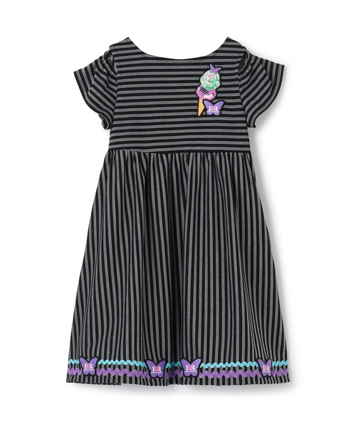 ANNA SUI mini(アナスイ・ミニ)の「【サーティワン アイスクリーム】総柄カットワンピース【接触冷感・吸水速乾・UVカット】(ワンピース・キッズ・ブラック/エメラルド・140cm/130cm/120cm/150cm)」の12枚目の写真