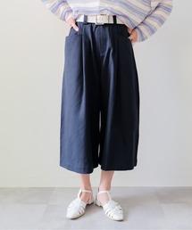 Belted Pleated Wide Half Pants(ベルト付きタックワイドハーフパンツ)