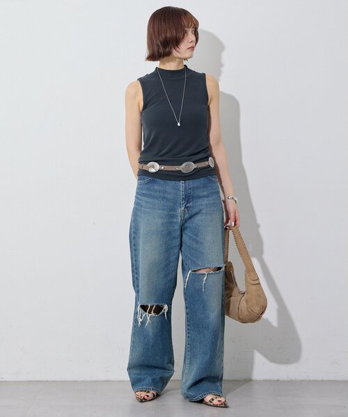 Whim Gazette（ウィムガゼット）の「フィブリルボトルネックプルオーバー（Tシャツ/カットソー・レディース・ブラック/ベージュ/オフホワイト・FREE）」の11枚目の写真