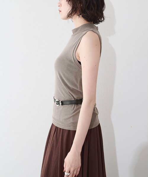 Whim Gazette（ウィムガゼット）の「フィブリルボトルネックプルオーバー（Tシャツ/カットソー・レディース・ブラック/ベージュ/オフホワイト・FREE）」の13枚目の写真
