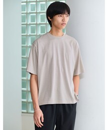 フェード ボーダー クルーネック 半袖 Tシャツ
