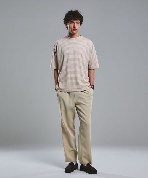 green label relaxing(グリーンレーベルリラクシング)の「フェード ボーダー クルーネック 半袖 Tシャツ(Tシャツ/カットソー・メンズ・オレンジ/ライトグレー/ダークグレー・XL/M/L/S)」の5枚目の写真